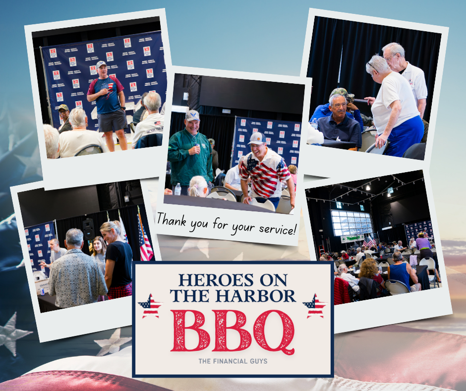 Veterans and families at The Financial Guys Heroes on the Harbor BBQ aboard the USS Little Rock